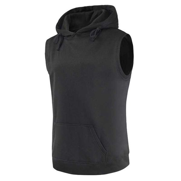 men's vests fashion hooded collar pullover vest men sweatshirt sleeveless jacket with front 2 pocket casual slim waistcoat man clothing, Black;white
men's vests fashion hooded collar pullover vest men sweatshirt sleeveless jacket with front 2 pocket casual slim waistcoat man clothing, Black;white