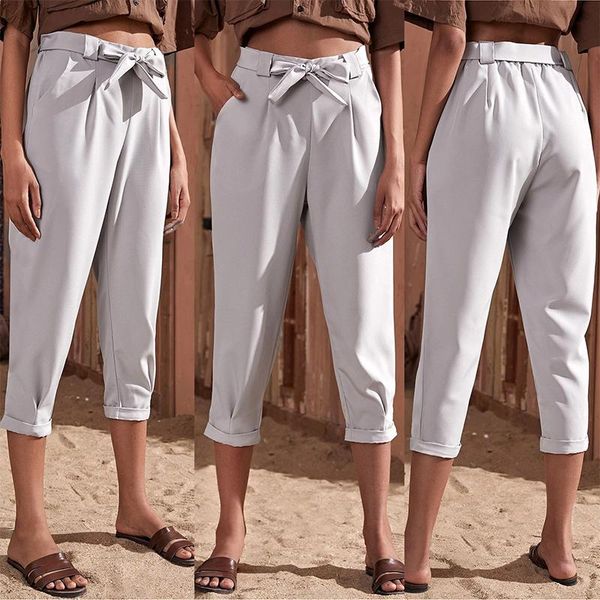 women's pants & capris 2021 fashion casual solid color bow bandage women grey harem trouser streetwear, Black;white
women's pants & capris 2021 fashion casual solid color bow bandage women grey harem trouser streetwear, Black;white
