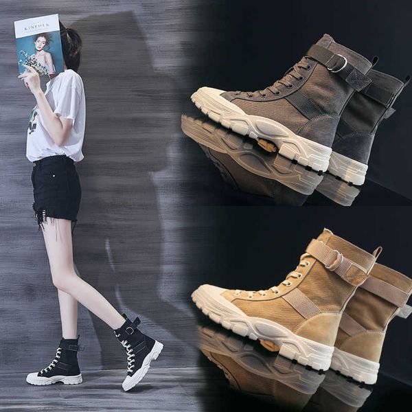 round headed martin boots women's korean version versatile desert short tube autumn and winter high canvas, Black
round headed martin boots women's korean version versatile desert short tube autumn and winter high canvas, Black