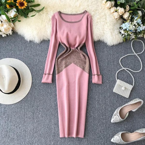 casual dresses amolapha women hit color shinning pachwrok slim knit ladies long sleeve knitted dress vestidos, Black;gray
casual dresses amolapha women hit color shinning pachwrok slim knit ladies long sleeve knitted dress vestidos, Black;gray