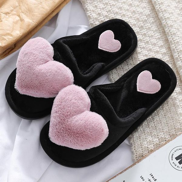 slippers warm indoor shoes women love heart cotton winter fur slides home soft solid for furry, Black
slippers warm indoor shoes women love heart cotton winter fur slides home soft solid for furry, Black