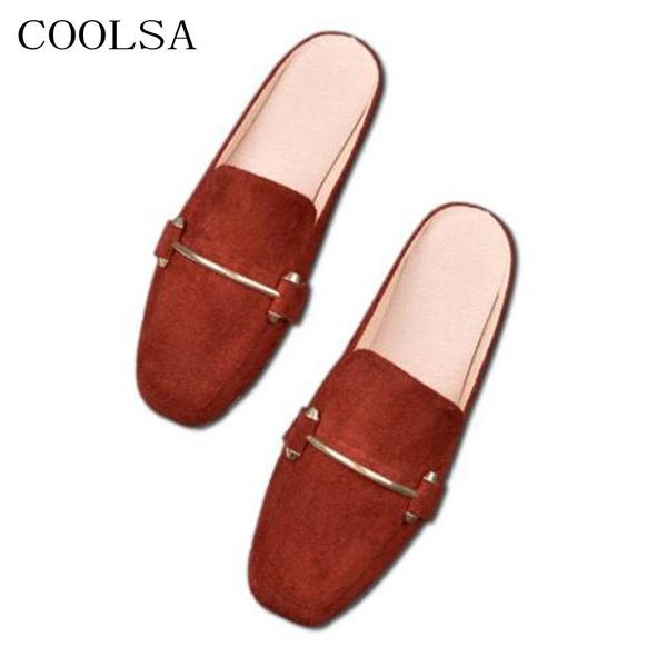 slippers coolsa ladies summer flat toe-covered outdoor solid suede lazy fashion women's mules shoes sandals big size 11, Black
slippers coolsa ladies summer flat toe-covered outdoor solid suede lazy fashion women's mules shoes sandals big size 11, Black