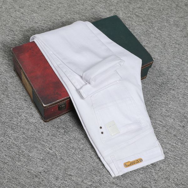 jean wild fashionable slim spandex -year-old men's comfortable high-quality cotton soft from the drawing white banquet brim pants, Blue
jean wild fashionable slim spandex -year-old men's comfortable high-quality cotton soft from the drawing white banquet brim pants, Blue