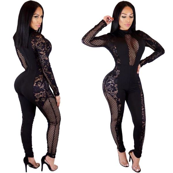 women's jumpsuits & rompers lovermall black mesh see through jumpsuit sequin streched playsuit club bodycon party overalls sj3085, Black;white
women's jumpsuits & rompers lovermall black mesh see through jumpsuit sequin streched playsuit club bodycon party overalls sj3085, Black;white