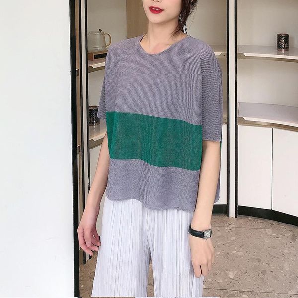 summer loose casual contrast pullover short sleeve o-neck simple striped pleated t-shirt pvh7 women's, White
summer loose casual contrast pullover short sleeve o-neck simple striped pleated t-shirt pvh7 women's, White