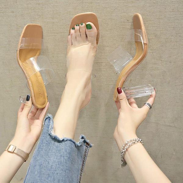 slippers summer women shoes woman slides transparent cool crystal thick high heels ladies mules plus size 40, Black
slippers summer women shoes woman slides transparent cool crystal thick high heels ladies mules plus size 40, Black
