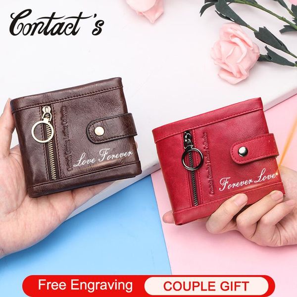 wallets contact's engraving 100% genuine leather wallet coin purse small mini card holder men portfolio personality gift for couple, Red;black 
wallets contact's engraving 100% genuine leather wallet coin purse small mini card holder men portfolio personality gift for couple, Red;black