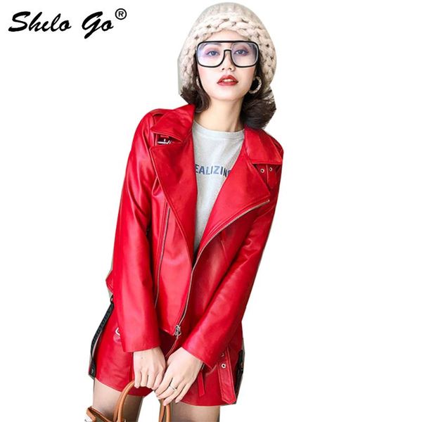 women's jackets shilo go leather jacket womens spring fashion sheepskin genuine coat lapel collar zipper rivet belt casual, Black;brown
women's jackets shilo go leather jacket womens spring fashion sheepskin genuine coat lapel collar zipper rivet belt casual, Black;brown