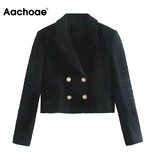 aachoae vintage solid double breasted blazer women notched neck elegant office coat female long sleeve lady short outerwear 210413, White;black
aachoae vintage solid double breasted blazer women notched neck elegant office coat female long sleeve lady short outerwear 210413, White;black