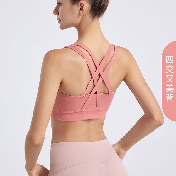 camisoles tanks 2021 nude yoga sports underwear women's cross back fitns wear shockproof gathered bra, Black;white
camisoles tanks 2021 nude yoga sports underwear women's cross back fitns wear shockproof gathered bra, Black;white