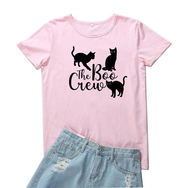 women's t-shirt the boo crew t shirt women casual o-neck camiseta mujer funny cats and letter graphic tees fashion harajuku tshirts, White
women's t-shirt the boo crew t shirt women casual o-neck camiseta mujer funny cats and letter graphic tees fashion harajuku tshirts, White
