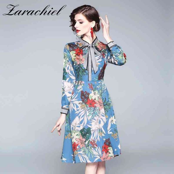 spring summer runway women's long sleeve bow collar floral print vintage high waist a-line elegant knee length dress 210416, Black;gray
spring summer runway women's long sleeve bow collar floral print vintage high waist a-line elegant knee length dress 210416, Black;gray