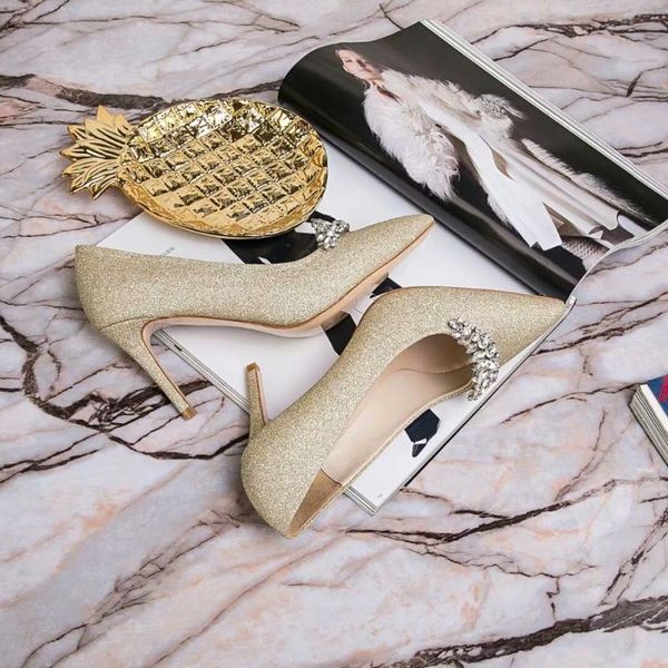dress shoes designer luxury 2021 high heels crystal pointed toe wedding bride sequins tacones office ladies pumps woman, Black
dress shoes designer luxury 2021 high heels crystal pointed toe wedding bride sequins tacones office ladies pumps woman, Black