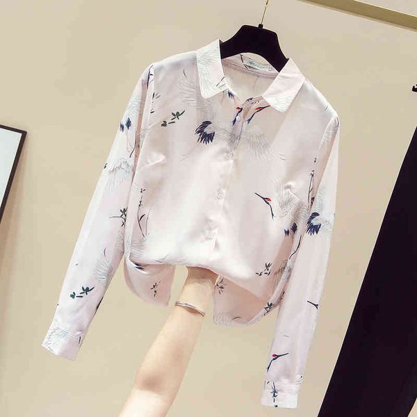 autumn women's turn down collar long sleeves crane print chiffon shirt ladies female all-match shirts ol blouse a3713 210428, White
autumn women's turn down collar long sleeves crane print chiffon shirt ladies female all-match shirts ol blouse a3713 210428, White