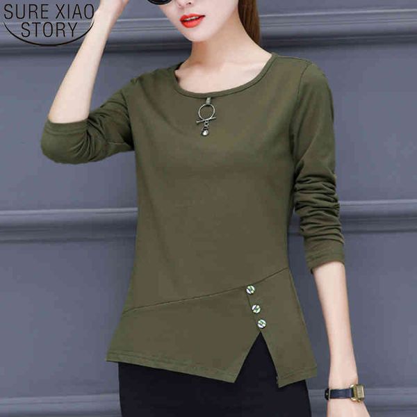 office lady korean clothes plus size long sleeve tee shirt spring casual solid blusas women o-neck cotton t-shirts 10711 210417, White
office lady korean clothes plus size long sleeve tee shirt spring casual solid blusas women o-neck cotton t-shirts 10711 210417, White