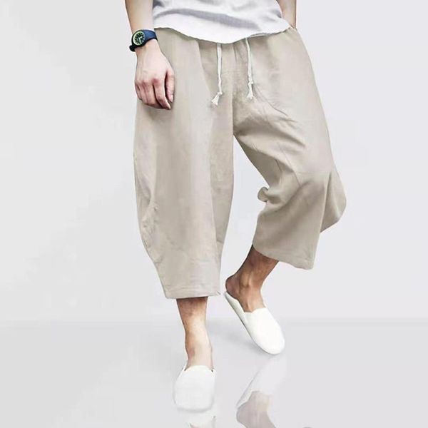 men's pants mens cotton linen casual calf-length trousers summer loose fashion harem jogger men sweatpants 3xl, Black
men's pants mens cotton linen casual calf-length trousers summer loose fashion harem jogger men sweatpants 3xl, Black