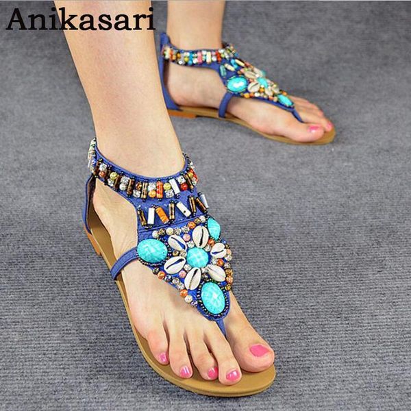plus size 41 women gladiator sandals flat for woman gemstone beaded flip flops bohemian summer beach shoes ladies flats, Black
plus size 41 women gladiator sandals flat for woman gemstone beaded flip flops bohemian summer beach shoes ladies flats, Black
