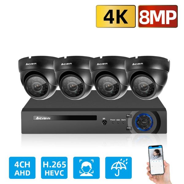 face detection security camera system 6in1 h.265+ 4k dvr with 4pcs*8mp black dome weatherproof surveillance cctv kit wireless kits
face detection security camera system 6in1 h.265+ 4k dvr with 4pcs*8mp black dome weatherproof surveillance cctv kit wireless kits