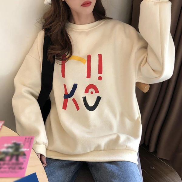 women's hoodies & sweatshirts #2021 autumn letter print casual female long sleeve women round collar pullovers, Black
women's hoodies & sweatshirts #2021 autumn letter print casual female long sleeve women round collar pullovers, Black