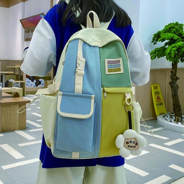 school bags cute women backpack for girls panelled schoolbag student nylon bookbag female anti theft rucksack large capacity mochila
school bags cute women backpack for girls panelled schoolbag student nylon bookbag female anti theft rucksack large capacity mochila