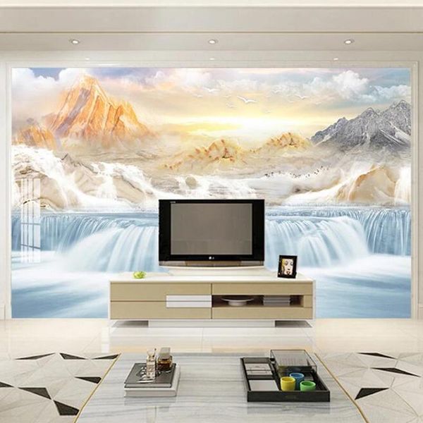 custom 3d po wallpaper home decor european style marble pattern waterfall landscape sofa tv background wall mural waterproof wallpapers
custom 3d po wallpaper home decor european style marble pattern waterfall landscape sofa tv background wall mural waterproof wallpapers