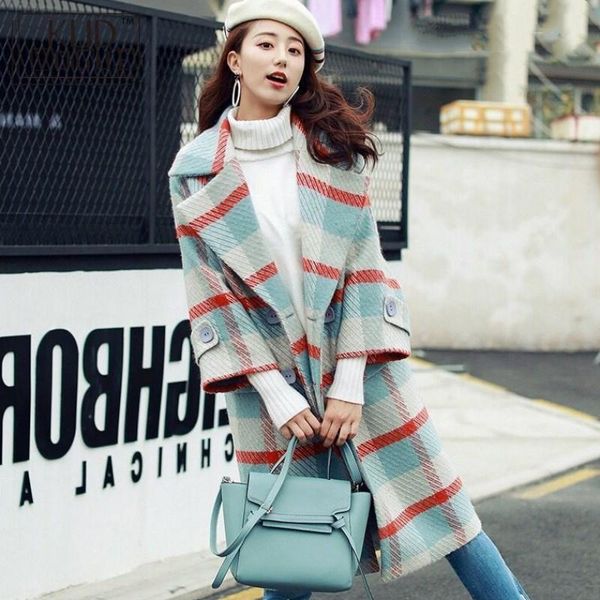 women's wool & blends zoulv women jacket winter autumn lapel plaid coat plus size loose jackets warm trench long casual overcoat blend, Black
women's wool & blends zoulv women jacket winter autumn lapel plaid coat plus size loose jackets warm trench long casual overcoat blend, Black