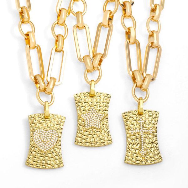 pendant necklaces flola gold link chain heart cross necklace for women copper zircon long statement wholesale jewelry nkey64, Silver
pendant necklaces flola gold link chain heart cross necklace for women copper zircon long statement wholesale jewelry nkey64, Silver