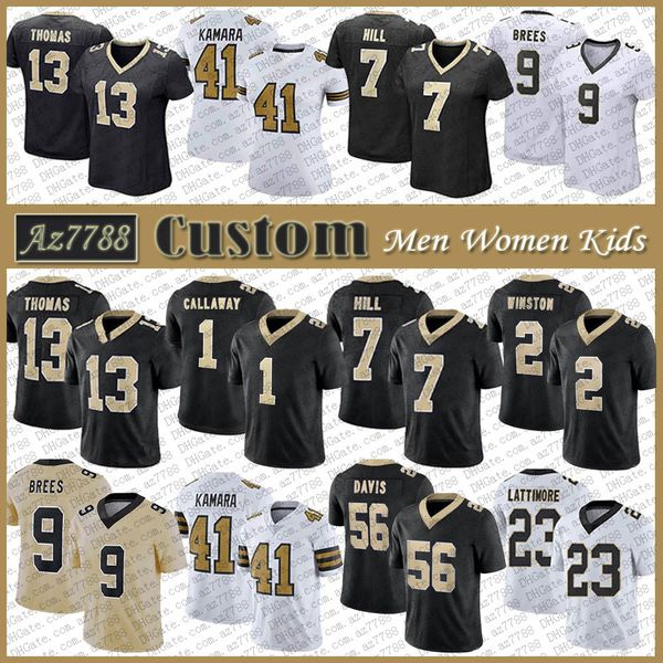 41 alvin kamara 2 jameis winston custom men women kids football jersey 7 taysom hill 9 drew brees 23 marshon lattimore 13 michael thomas mar, Black;red
41 alvin kamara 2 jameis winston custom men women kids football jersey 7 taysom hill 9 drew brees 23 marshon lattimore 13 michael thomas mar, Black;red