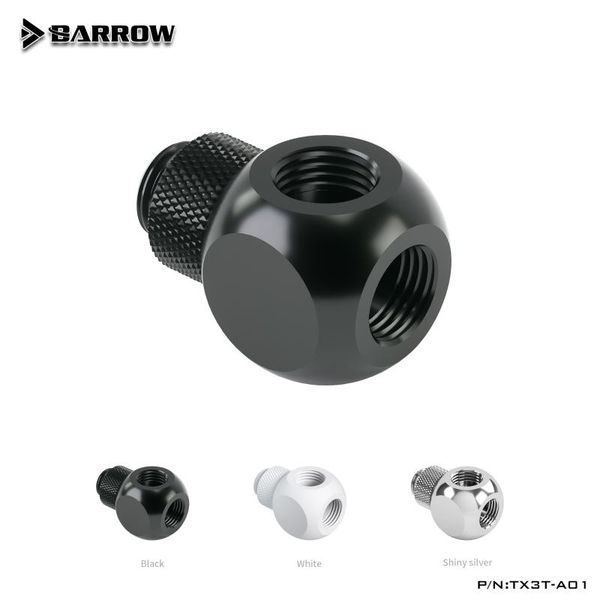 fans & coolings barrow black/silver/white extender rotation 3-way cubic adaptor seat fitting,g1/4 for water cooler pc tx3t-a01 rgb
fans & coolings barrow black/silver/white extender rotation 3-way cubic adaptor seat fitting,g1/4 for water cooler pc tx3t-a01 rgb