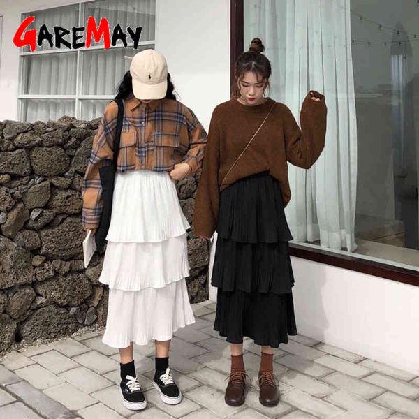 high waist ruffled skirt for women vintage pleated long mesh skirts female casual elegant tiered tulle ins 210428, Black
high waist ruffled skirt for women vintage pleated long mesh skirts female casual elegant tiered tulle ins 210428, Black