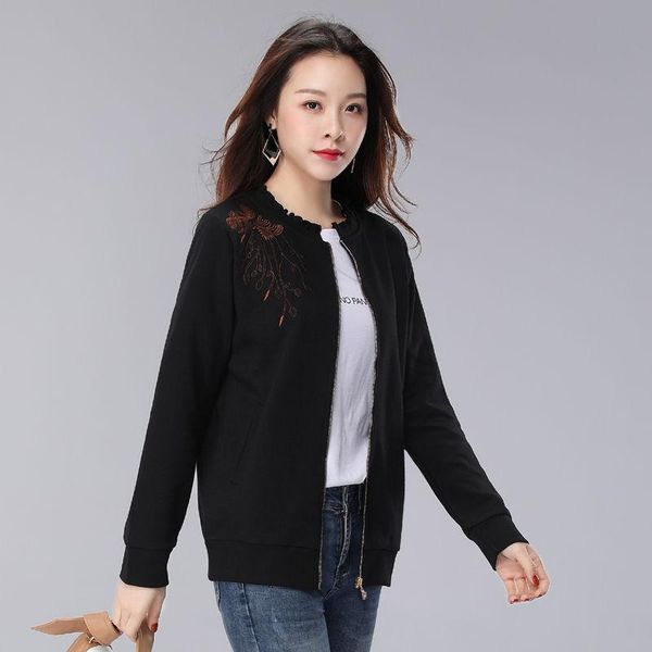 women's jackets 2021 spring vintage plus size outerwear female casual loose o-neck long sleeve jacket lady chic zipper print floral i97, Black;brown
women's jackets 2021 spring vintage plus size outerwear female casual loose o-neck long sleeve jacket lady chic zipper print floral i97, Black;brown