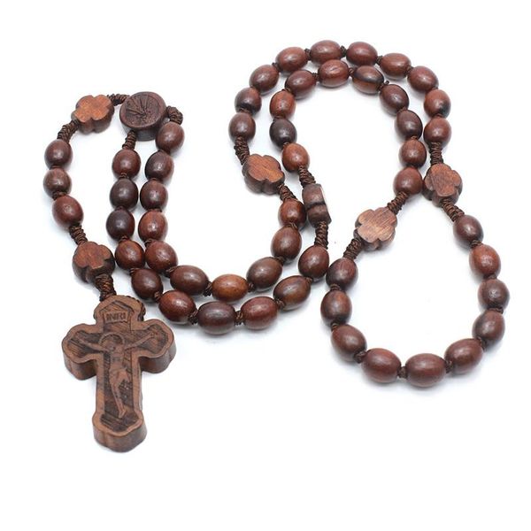 handmade natural huanghuali rosewood rosary beads necklace wooden inri jesus cross pendant religious prayer jewelry necklaces, Silver
handmade natural huanghuali rosewood rosary beads necklace wooden inri jesus cross pendant religious prayer jewelry necklaces, Silver
