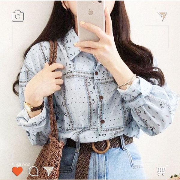 women's blouses & shirts 2021 fall autumn single breasted button blouse printed loose casual long boyfriend shirt tunic japan korea wom, White
women's blouses & shirts 2021 fall autumn single breasted button blouse printed loose casual long boyfriend shirt tunic japan korea wom, White