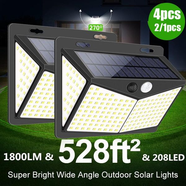 outdoor wall lamps 1/2/4pcs 208led solar lights with wireless pir motion sensor waterproof garden lighting lamp
outdoor wall lamps 1/2/4pcs 208led solar lights with wireless pir motion sensor waterproof garden lighting lamp