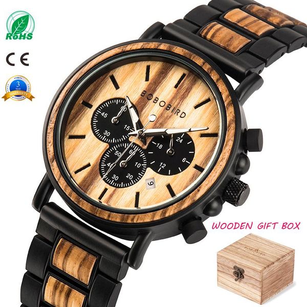 wristwatches bobo bird wooden watch men erkek kol saati luxury stylish wood timepieces chronograph military quartz watches in gift box, Slivery;brown
wristwatches bobo bird wooden watch men erkek kol saati luxury stylish wood timepieces chronograph military quartz watches in gift box, Slivery;brown