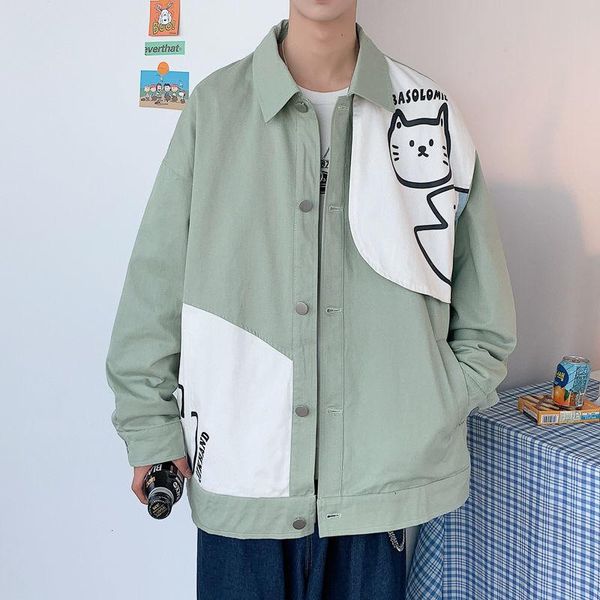 men's casual shirts 2021 autumn winter versatile cartoon long sleeve shirt fashion brand coat korean cotton green, White;black
men's casual shirts 2021 autumn winter versatile cartoon long sleeve shirt fashion brand coat korean cotton green, White;black