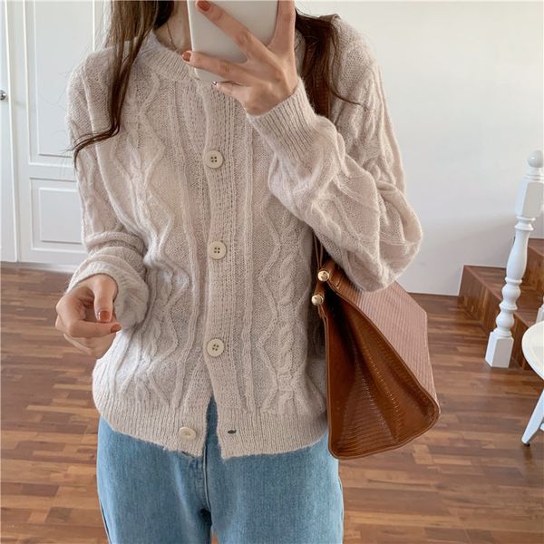 comelkorean leisure early autumn gentle knitting sweater women chic fashion versatile loose twist lazy sweater 210515, White
comelkorean leisure early autumn gentle knitting sweater women chic fashion versatile loose twist lazy sweater 210515, White