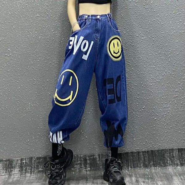 trendy fashion letter printed loose spring summer elastic waist shows thin style casual pants, Blue
trendy fashion letter printed loose spring summer elastic waist shows thin style casual pants, Blue