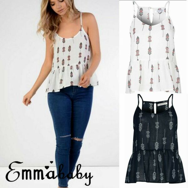 summer casual sleeveless printing v neck baggy camis women ladies loose tanks plus size, White
summer casual sleeveless printing v neck baggy camis women ladies loose tanks plus size, White