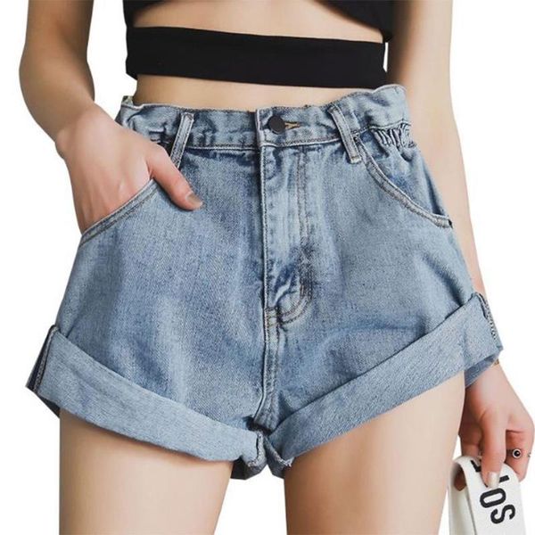 women's shorts p8db womens summer elastic high waist short jeans solid color button zipper denim harajuku rolled hem wide leg casual fi, White;black
women's shorts p8db womens summer elastic high waist short jeans solid color button zipper denim harajuku rolled hem wide leg casual fi, White;black