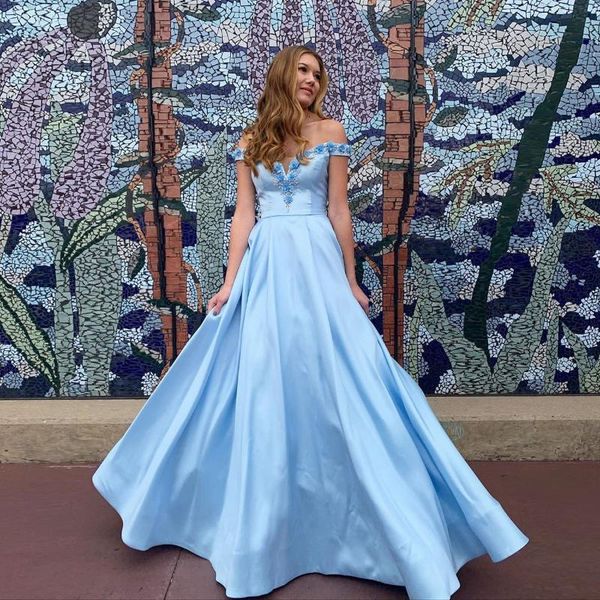 party dresses blue elegant prom 2021 long off the shoulder appliques satin a-line plus size women formal evening pretty gowns, White;black
party dresses blue elegant prom 2021 long off the shoulder appliques satin a-line plus size women formal evening pretty gowns, White;black