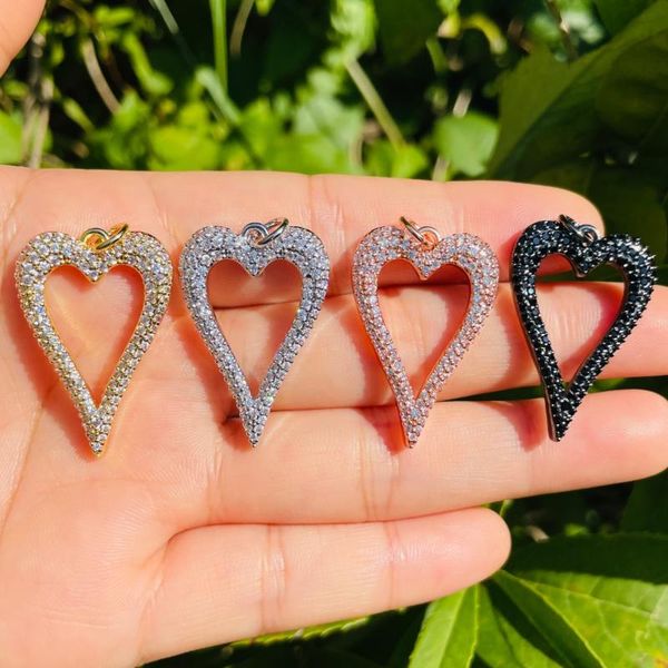 charms 5pcs clear black zirconia pave heart exquisite pendant for women bracelet necklace bangle making jewelry accessories, Bronze;silver
charms 5pcs clear black zirconia pave heart exquisite pendant for women bracelet necklace bangle making jewelry accessories, Bronze;silver