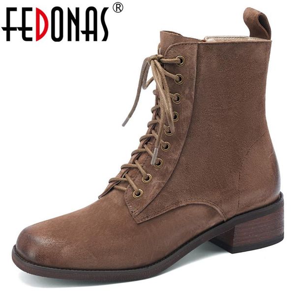 boots fedonas lace up women motorcycle round toe thick heels for vintage classic design working casual shoes woman, Black
boots fedonas lace up women motorcycle round toe thick heels for vintage classic design working casual shoes woman, Black