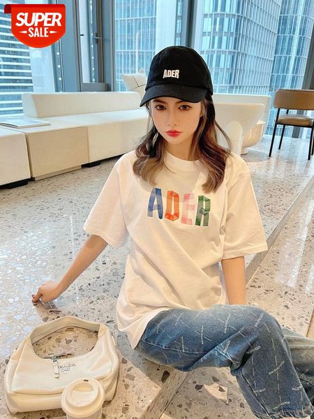 ader four-color letter t-shirt logo origami embroidery pattern round neck loose short-sleeved shirt trend #pb66, White
ader four-color letter t-shirt logo origami embroidery pattern round neck loose short-sleeved shirt trend #pb66, White