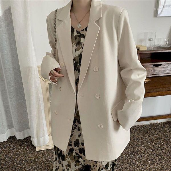 women's suits & blazers harajuku women 2021 fashion office wear double breasted blazer coat vintage long sleeve pockets female outerwea, White;black
women's suits & blazers harajuku women 2021 fashion office wear double breasted blazer coat vintage long sleeve pockets female outerwea, White;black