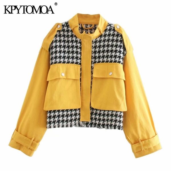 women fashion with pockets houndstooth loose jacket coat vintage long sleeve frayed hem female outerwear chic 210421, Black;brown
women fashion with pockets houndstooth loose jacket coat vintage long sleeve frayed hem female outerwear chic 210421, Black;brown
