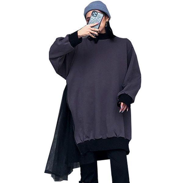 women's hoodies & sweatshirts qing mo black grey women pullovers sweatshirt 2021 mesh patchwork female irregular vintage zqy2735
women's hoodies & sweatshirts qing mo black grey women pullovers sweatshirt 2021 mesh patchwork female irregular vintage zqy2735