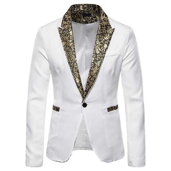 unique design golden embroidery floral collar male white presenter talicoat men's new fashion party prom dancing blazer jacket, White;black
unique design golden embroidery floral collar male white presenter talicoat men's new fashion party prom dancing blazer jacket, White;black