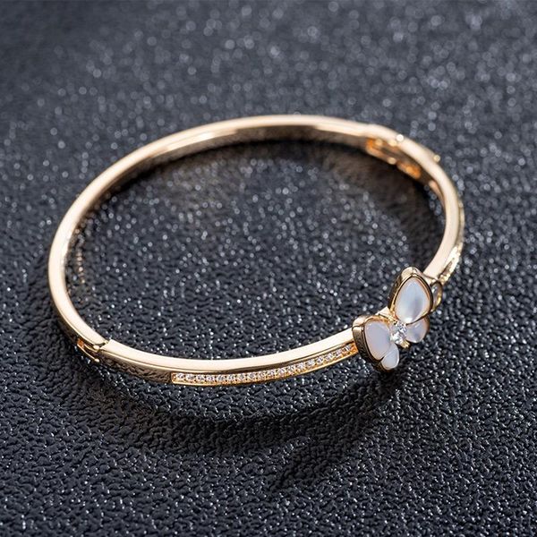 bangle rose gold sweet romantic shell bracelet handcrafted exquisitely unique 3a zircon jewelry for women valentine's day gift 3colors, Black
bangle rose gold sweet romantic shell bracelet handcrafted exquisitely unique 3a zircon jewelry for women valentine's day gift 3colors, Black