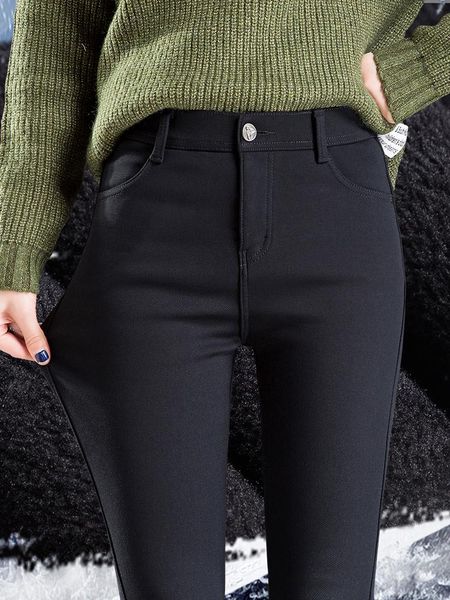 women's leggings autumn winter pants women 2021 slim trousers simple high waist warm pencil femme pantalon zjt1027, Black
women's leggings autumn winter pants women 2021 slim trousers simple high waist warm pencil femme pantalon zjt1027, Black